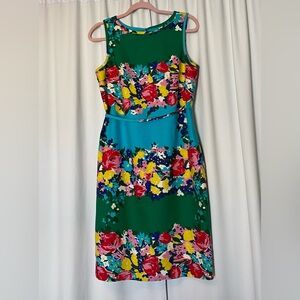 Talbots Green Floral Midi Dress